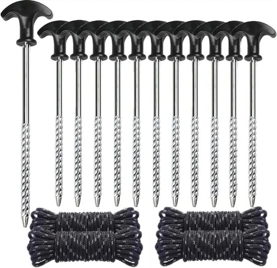 Ahlsen Lot De 8 Piquets De Tente En Acier - Piquets De Tente - Piquets