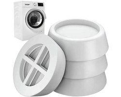 Trillingsdempers wasmachine – Set van 8 stuks – Wit – Voetjes wasmachine & droger – Wasmachine demper – Anti trillings / vibratie dempers pads – Antislip rubber – Trillingsmat – Antislipmat - Schokdempers wasmachine