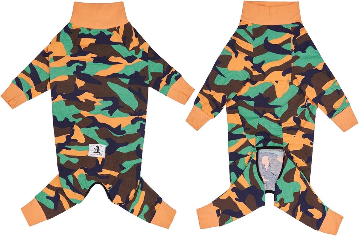 BT Bear Grote Hondenkleding, Elastische Pet Onesie Kleding Bescherm Gewrichten Anti-Haar Anti Likken, Wondbescherming Huisdier Pyjama PJS Hond Jumpsuit Voor Medium Grote Honden (XXXL, Blauwe Haai