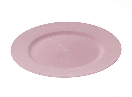 Sous-assiette en mélamine dia33x2cm rose