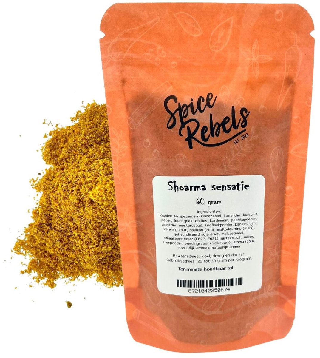 Goedkoopste Spice Rebels - Shoarma sensatie - zak 60 gram - kruidenmix voor shoarma