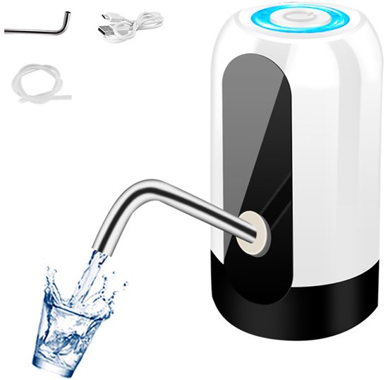 Pompe à eau électrique pour bouteilles et carafes - Rechargeable par USB - Pompe silencieuse - Distributeur d'eau électrique automatique