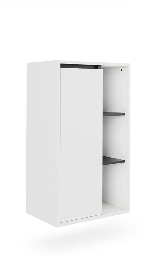 Armoire à Miroir VIOLA De VICCO - Blanc/Anthracite - 2 Portes