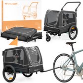 TrevoPet - Hondenfietskar - Hondenkar - Hondenfietskar Opvouwbaar - Hondenfietskar voor Kleine en Grote honden (max. 30kg) - Honden Fietskar - 2-in-1 Hondenfietskar voor Fiets naar Hondenbuggy - Hondenwagen - Geschikt voor E-Bikes en Normale Fietsen