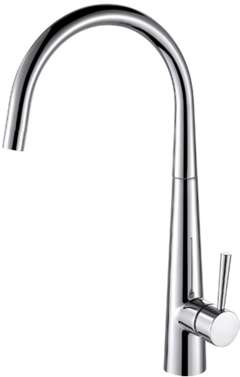 Ormes Bermejo Waterbesparende Keukenmengkraan Verchroomd — draaibare uitloop, waterbesparend - keukenkraan verchroomd, waterbesparende kraan, draaibare uitloop - waterbesparende keukenkraan, draaibare uitloop kraan, verchroomde keukenmengkraan