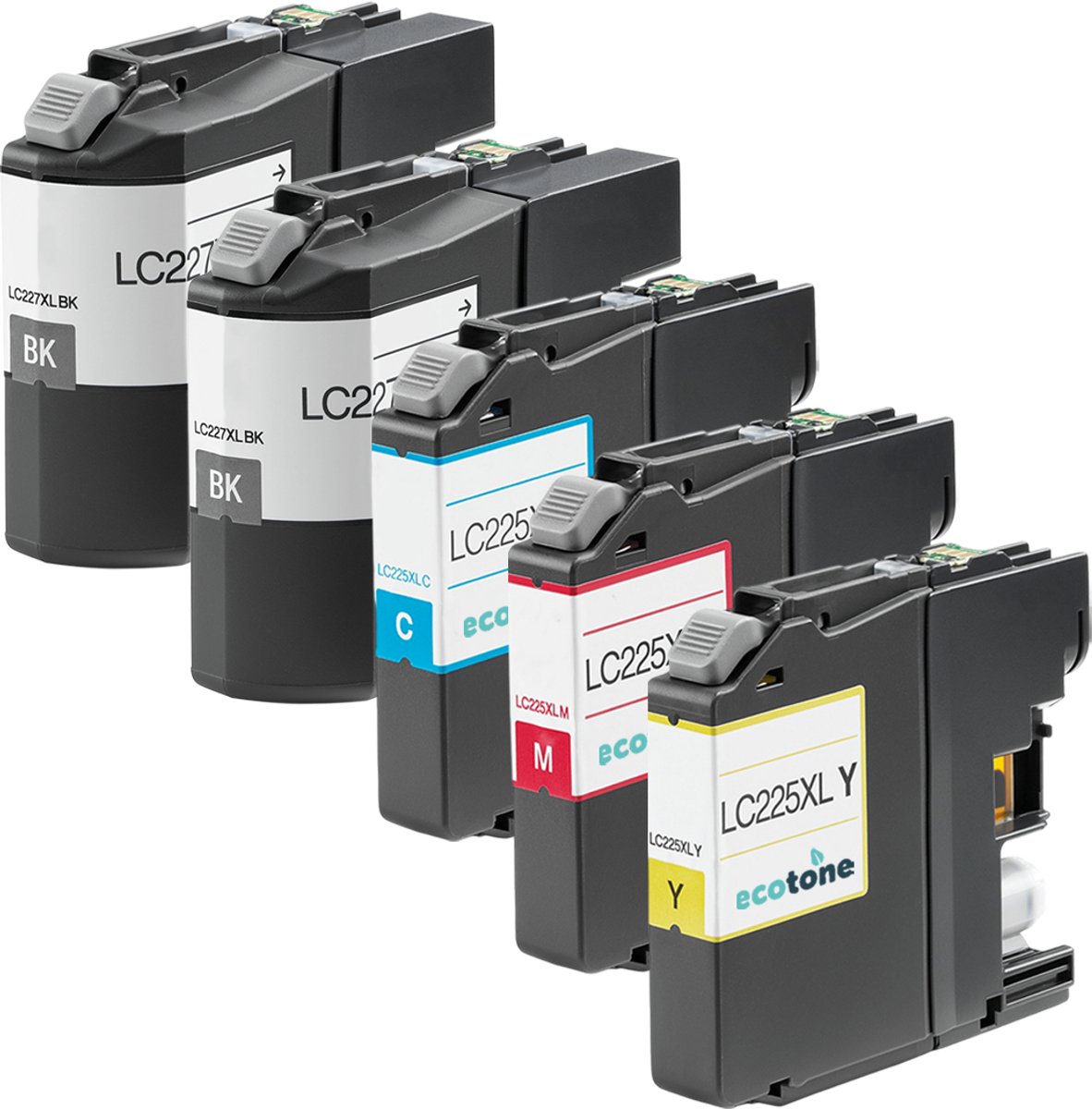 Ecopack (Replaces Brother LC-227/225XL ink) 2xBL+ 1xCMY - (BL 2x1200 Pages) (CMY 3x1200 Pages)