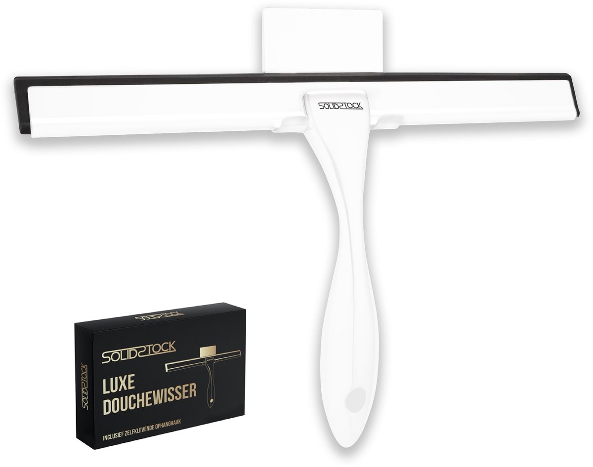 Douchewisser Wit RVS - Luxe Trekker Douche - Ophanghaak Zonder Boren - Douche Trekker Wit