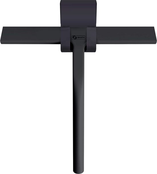 Smath Luxe Douchewisser met ophangsysteem - Trekker Douche - Raamwisser - Siliconen - Incl. Haak - Zwart