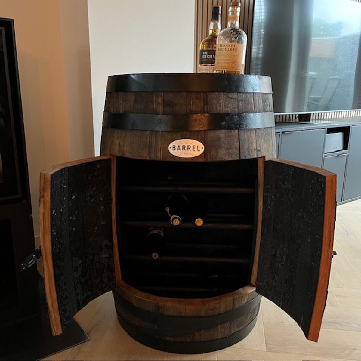 Drank kast Bourbon - 190 liter Eiken Whiskyvat - Ruimte voor 22 flessen