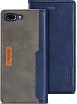 Leren Wallet Case - iPhone 7/8 Plus - Blauw/Grijs - LC.IMEEKE