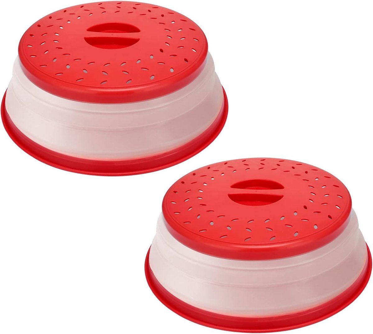 Opvouwbare deksels - 2 - stuks - BPA-vrije - voor de magnetron - Vaatwasserbestendig - 10,5