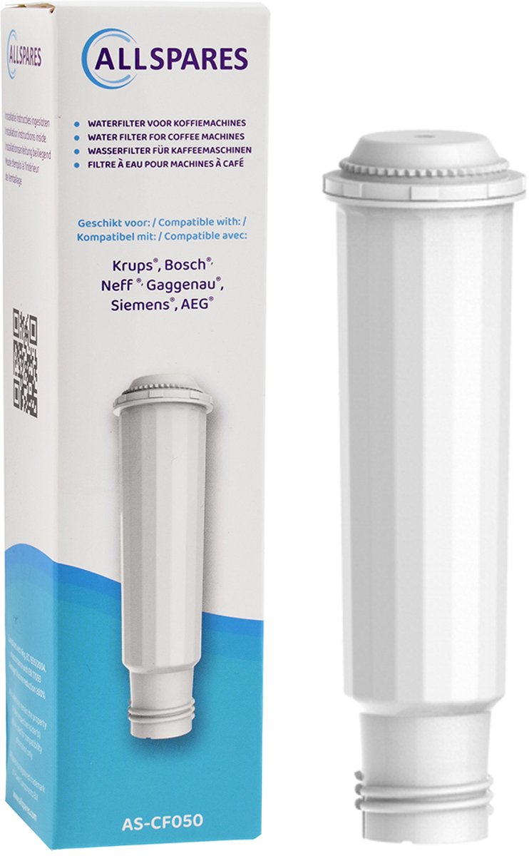AllSpares Waterfilter (2x) geschikt voor o.a. Krups espressomachines vervangingsfilter voor Krups F088 en Bosch / Siemens TCZ6003 / TZ60003