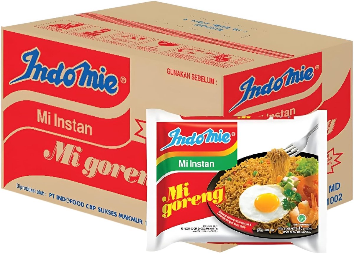 INDOMIE - Instant Gebakken Noedels - Multipack (40 X 80 GR) met Kajal Sticker
