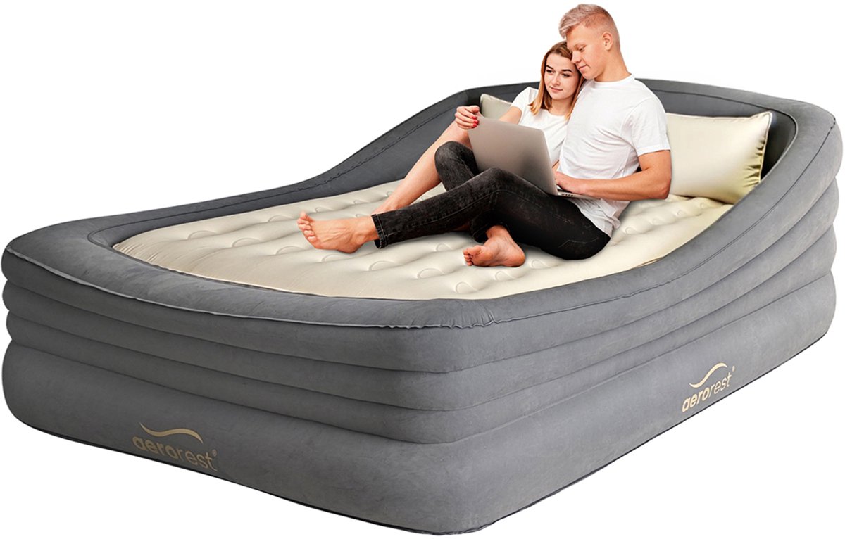 AeroRest Prime Frame Luchtbed | 2-Persoons | Extra Lang (210 cm) | Boxspringgevoel | Binnenmatras Uitneembaar