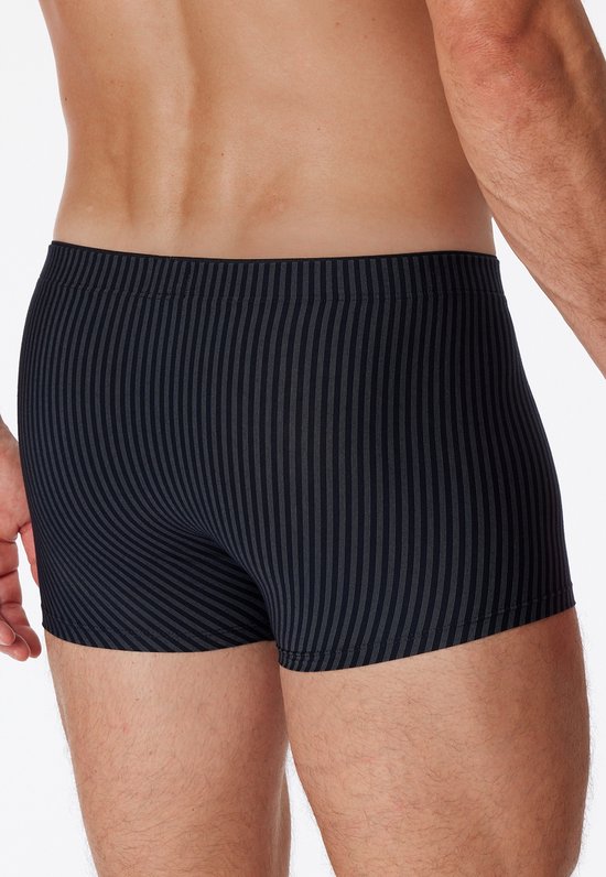 SCHIESSER Long Life Soft boxer (1-pack) - short homme rayé bleu et noir - Taille: 4XL