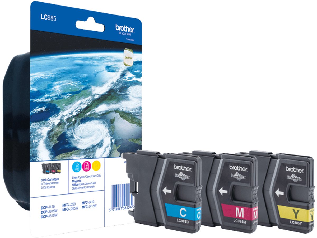 Brother LC-985 Inktcartridges - Cyaan / Magenta / Geel