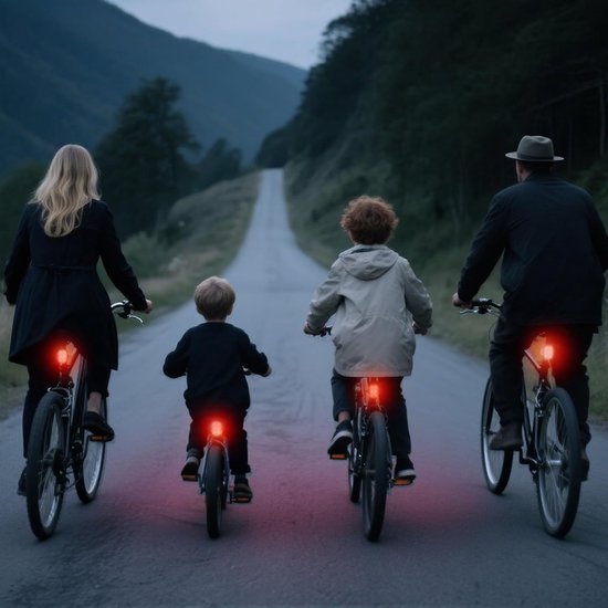 Fietsverlichting - Fietslampjes led set wit en rood - Oplaadbaar - USB C - Fietslampje - Geschikt Voorlicht en Achterlicht Fiets LED - Geschikt Voorlamp Fiets - Fietslampjes - Fietslamp - Fietslichten voor en achter - Waterdicht — afbeelding 2