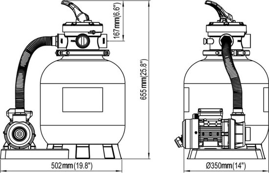vidaXL - Zandfilterpomp - 600 - W - 17000 - L/u