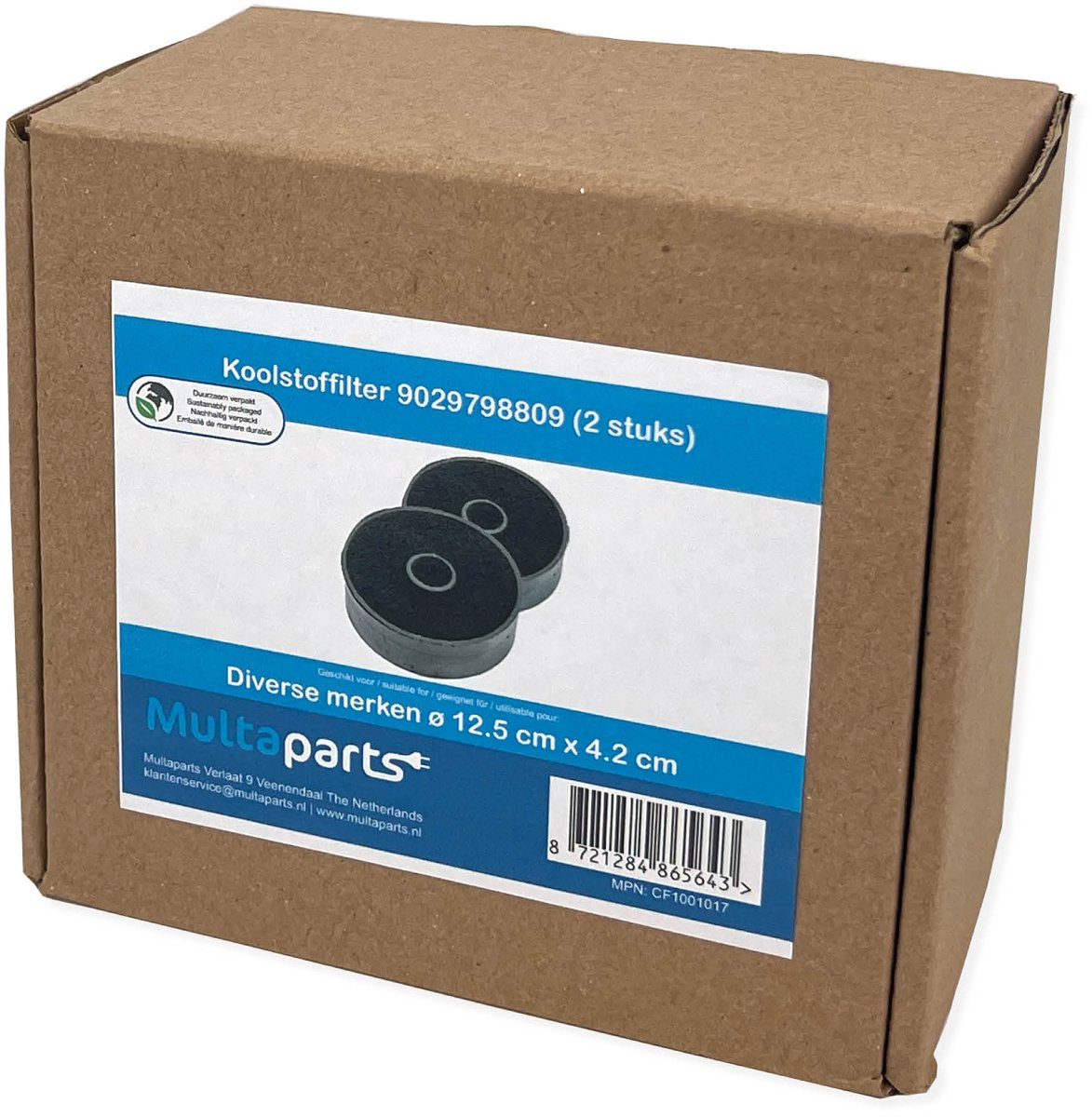 Multaparts koolstoffilter ø 12,5 cm - set van 2 stuks thumbnail 2