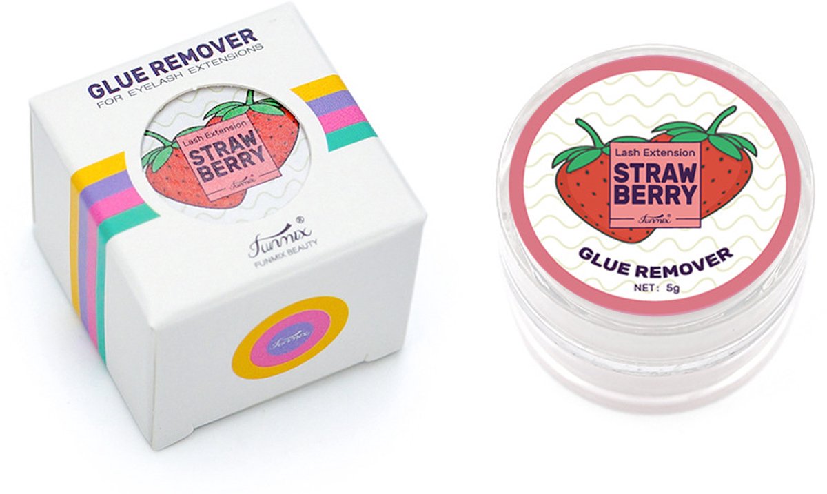 Funmix - Glue remover for eyelash extension - 5g - Wimper lijm verwijderaar - Aardbei geur