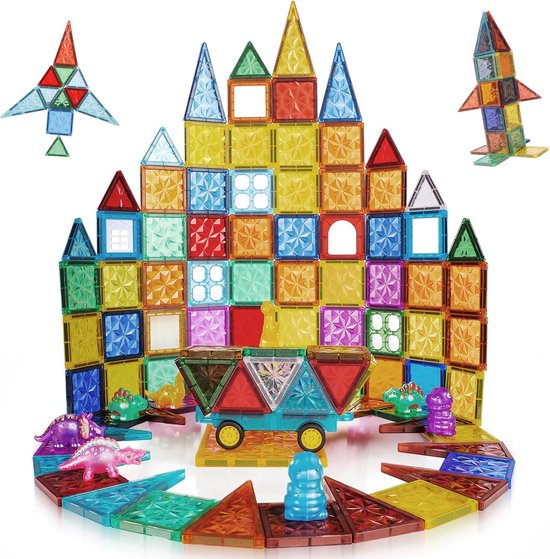 Magnetisch Bouwstenen Speelset – 87-delige Kleurrijke Magnetische Blokken – Educatief STEM Speelgoed – Creatieve Constructie – Robuust & Veilig – Magnetisch Speelgoed voor Kinderen van 3 tot 10 Jaar