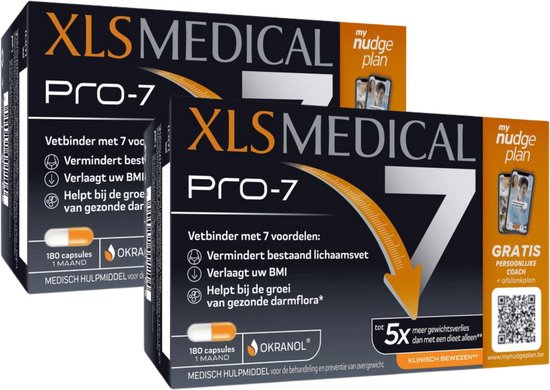 XLS Medical Pro-7 - 2x 180 capsules - gewichtsverlies