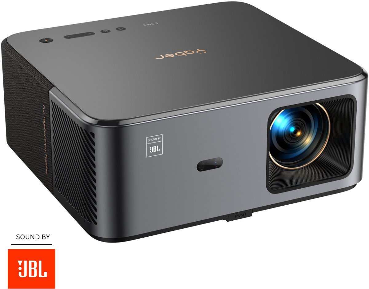 Yaber K2S Beamer - Projector - Audio By Dolby - Sound by JBL - 800 ANSI Lumens & 1080P FHD - GeĂŻntegreerde JBL Bluetooth Speakers - Draagbare Beamer - Zwart