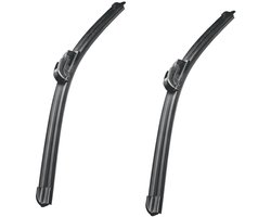 2 Stuks - Ruitenwissers - Ruitenwisserbladen Navullingen - Verstelbare Auto Ruitenwisser Rubberen Strips - Auto Accessoires,Verstelbare rubberen wisserbladvullingen,Ruitenwisserrubberstrips - Ruitenwisserbladen zonder bot - 16Inch - Zwart