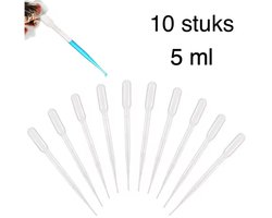 10 stuks premium pipet voor vloeistoffen - 5 ml - doseerpipet - plastic pipet - pasteur pipet - whisky pipet