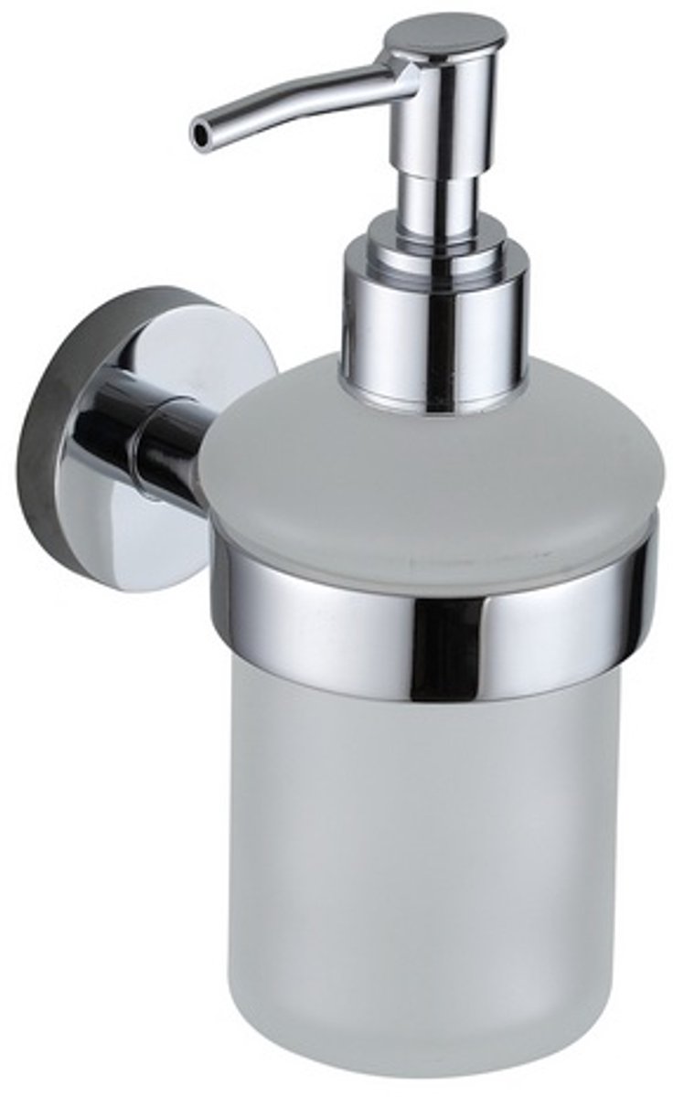 Eisl zeepdispenser - glas - om te lijmen of te schroeven - chroom