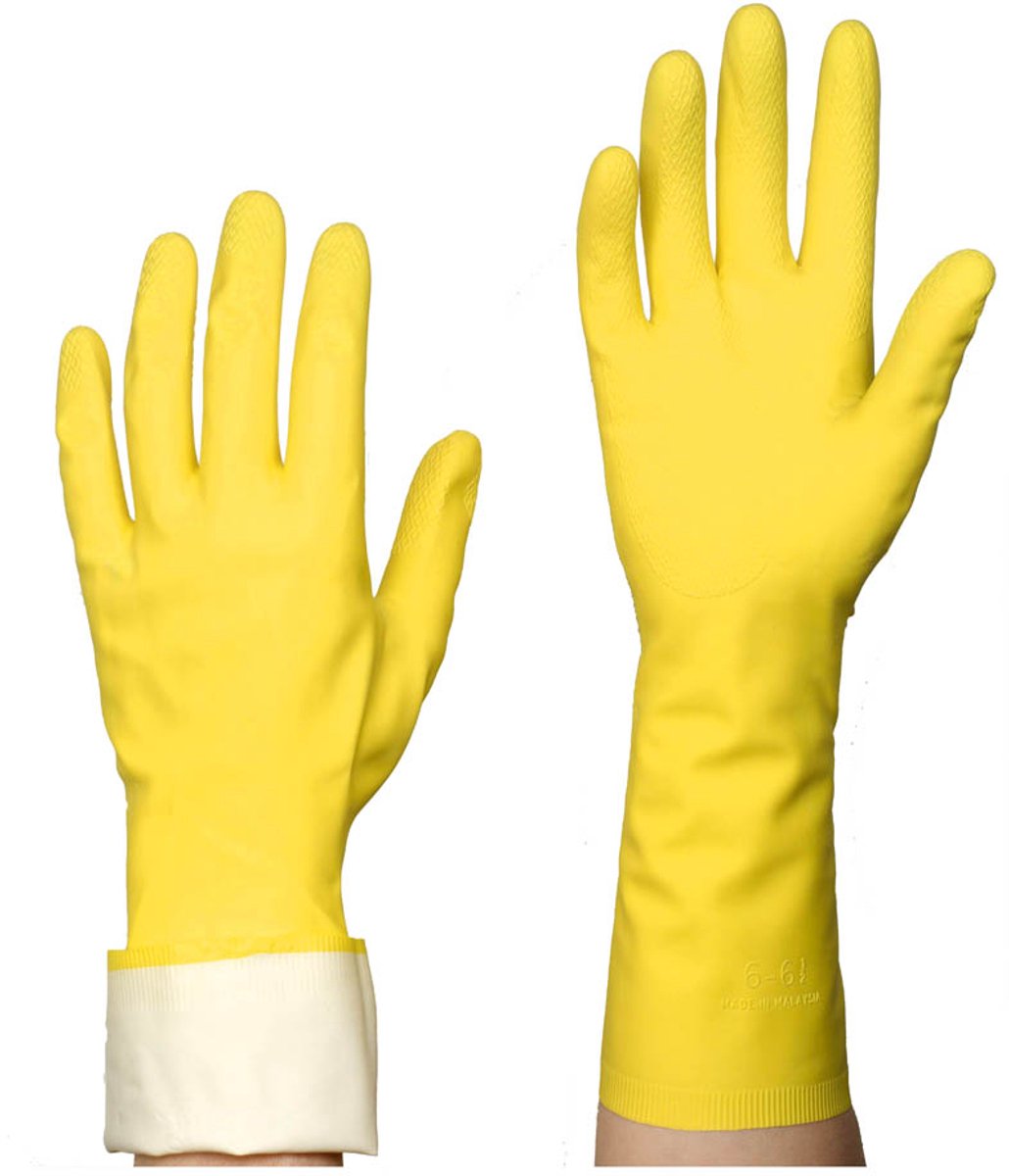 Spontex latex handschoen Multi-Use, grootte M, geel