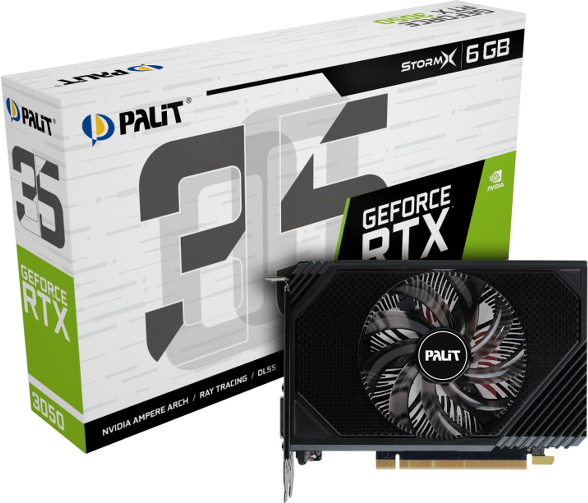NVIDIA GeForce RTX 3050 6GB GDDR6 Grafische Kaart PCIe 4.0 7680x4320 96-bit 70W 1 HDMI 1 DP 1 DVI - Afbeelding 3
