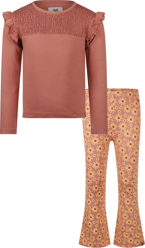 Ensemble Filles Koko Noko : chemise et pantalon évasé vieux Pink poudré taille 116