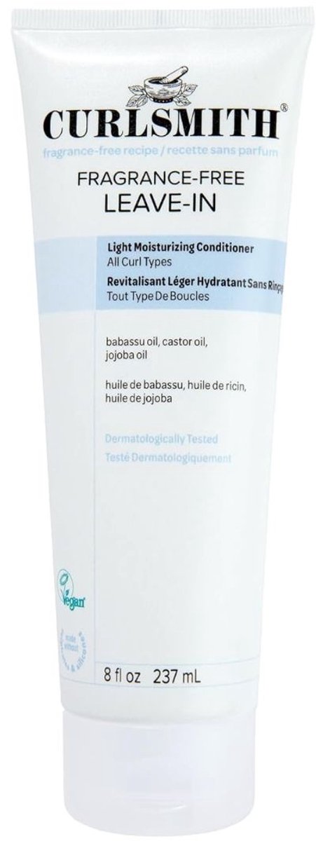 Curlsmith Fragrance-Free Leave-In Conditioner237ml – Parfumvrij – Hydratatie & Anti-Pluis voor Krullen