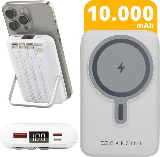 Garzini MagSafe Powerbank 10.000 mAh Draadloos Opladen - Garzini - €39,95