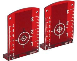 2pcs High Visibility Laser Target - ABS Engineering Plastic - Magnetic Laser Target Plate Card - Quick Reading - 10x7cm