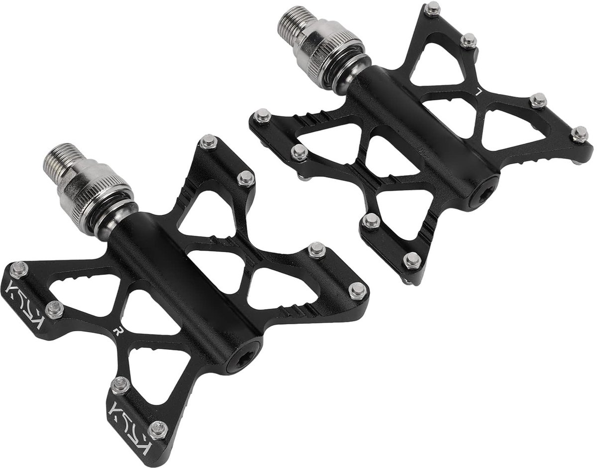 1 Paar Fiets Quick Release Pedalen Aluminium Fiets Lager Pedalen voor Road Mountain Vouwfietsen (zwart (boxed))