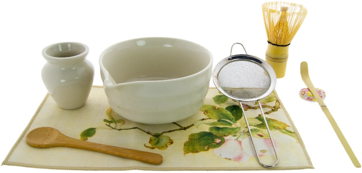Japanse keramische matcha-theeset met 8 delig, matcha set met matcha-kom en theegarde, verschillende kleuren!