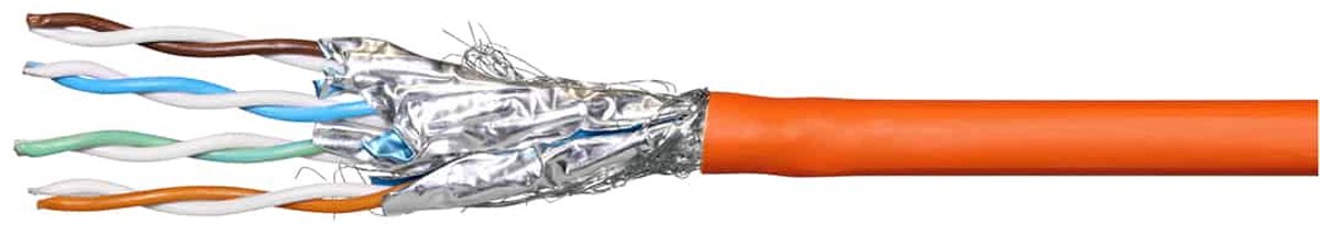 Kathrein 215500001 Netwerkkabel CAT 7a S/FTP 4 x 2 x 0.258 mm² Oranje 250 m
