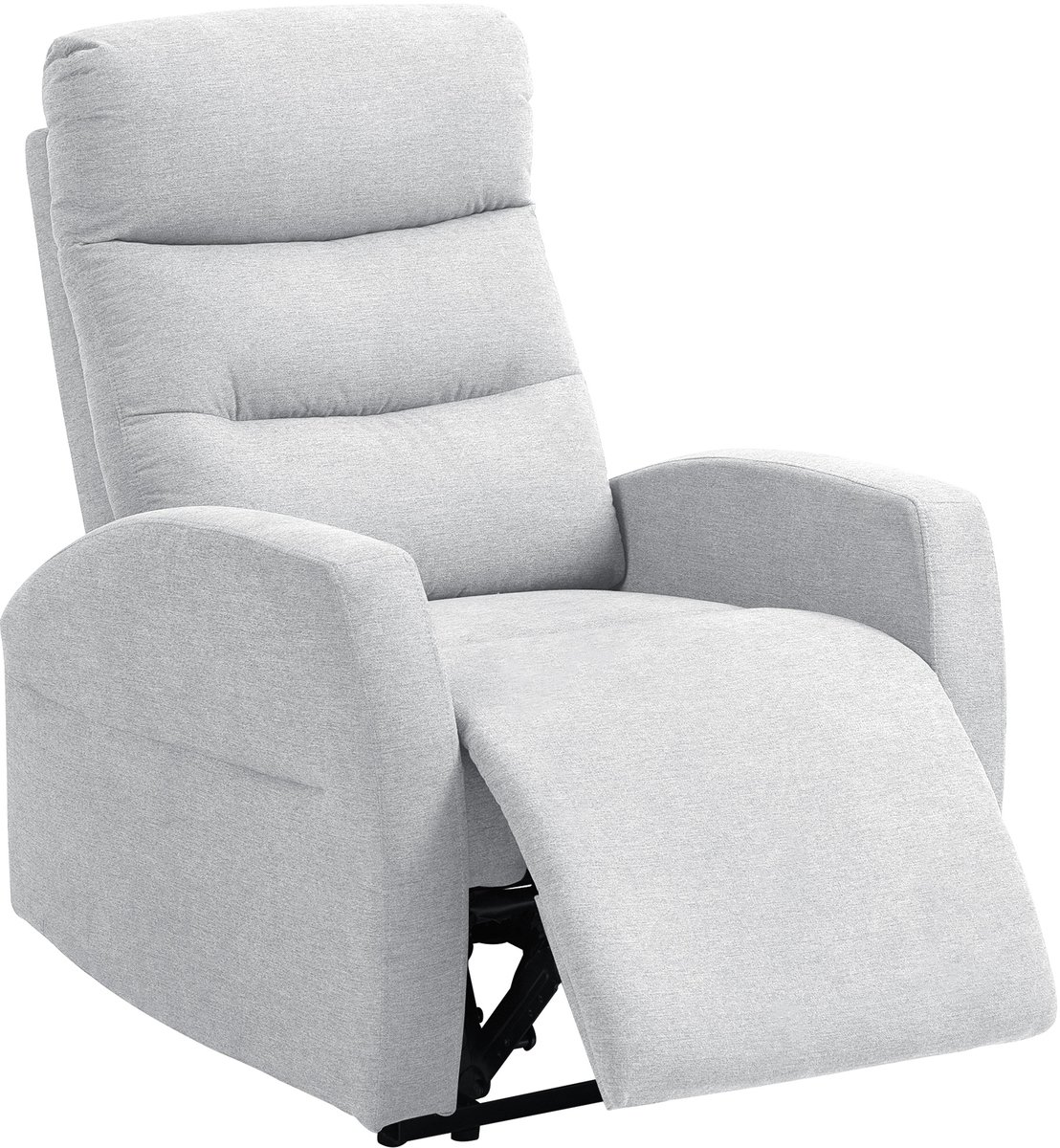 HOMCOM relaxfauteuil - met ligfunctie - polyester - lichtgrijs