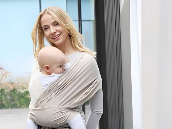 Baby Draagdoek - Navy blauw - Ademend en Ergonomisch - draagzak - Comfortabele Babydrager met Knoopsluiting - draagzak baby - 64888 van Merkloos — afbeelding 5