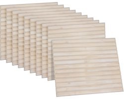 Dekorix plaktegels - Set van 10 zelfklevende tegels - Tegelstickers - Keuken - Badkamer - 29*23cm - Licht eiken