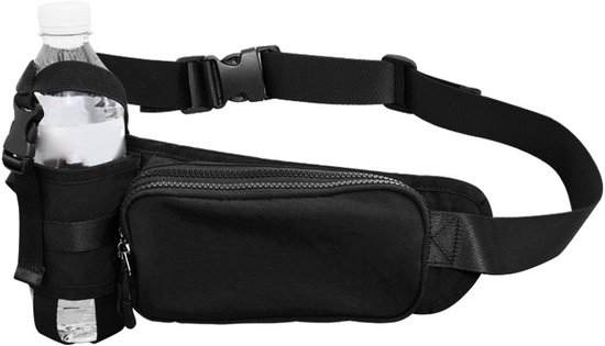 Sac de chantier Plein air avec gourde - Sac banane de Marche avec porte-bouteille / porte-bouteille d'eau - Idéal pour les Festival ou les vacances - Riem multifonctionnelle - Pour la Marche- Activités de Plein air- Promenade du chien