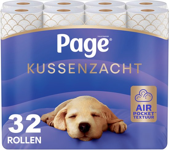 Page® toiletpapier - Kussenzacht Design wc papier - 32 rollen - Ultiem comfort - Voordeelverpakking