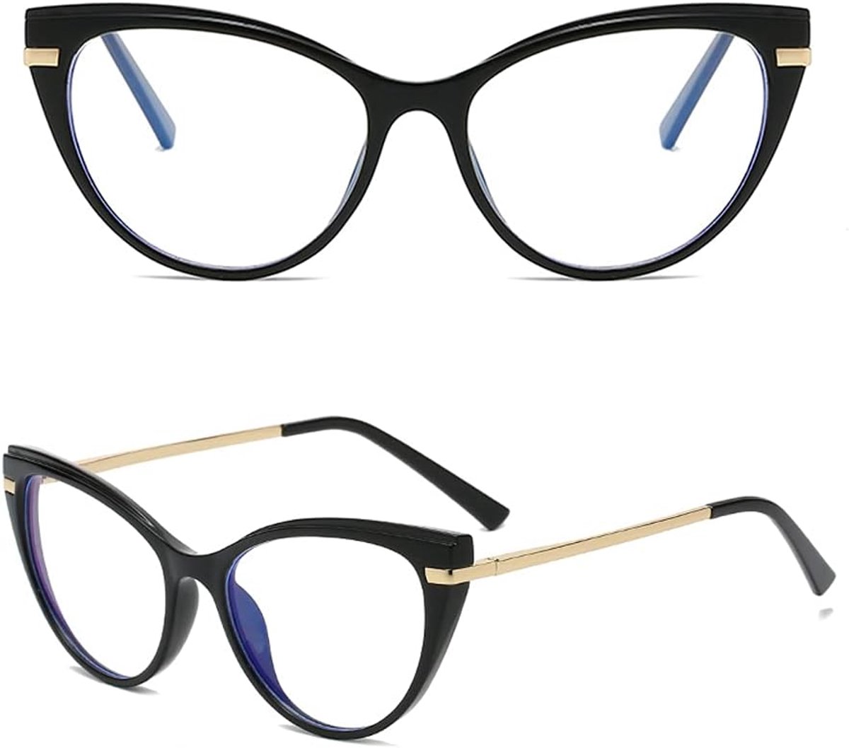 Blauw licht bril zonder sterkte - Blauw Licht Bril - Computerbril - Blue Light Glasses - Blauw Licht Filter Bril - Beeldschermbril - Met Brillendoekje - Unisex - Transparant - Game bril - Bril tegen vermoeide ogen - Bril computer/tv schermen