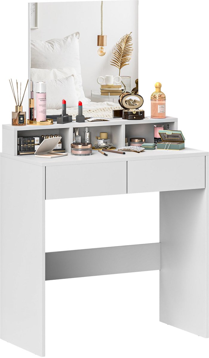 Homcom kaptafel-75x38x135cm-spaanplaat-wit