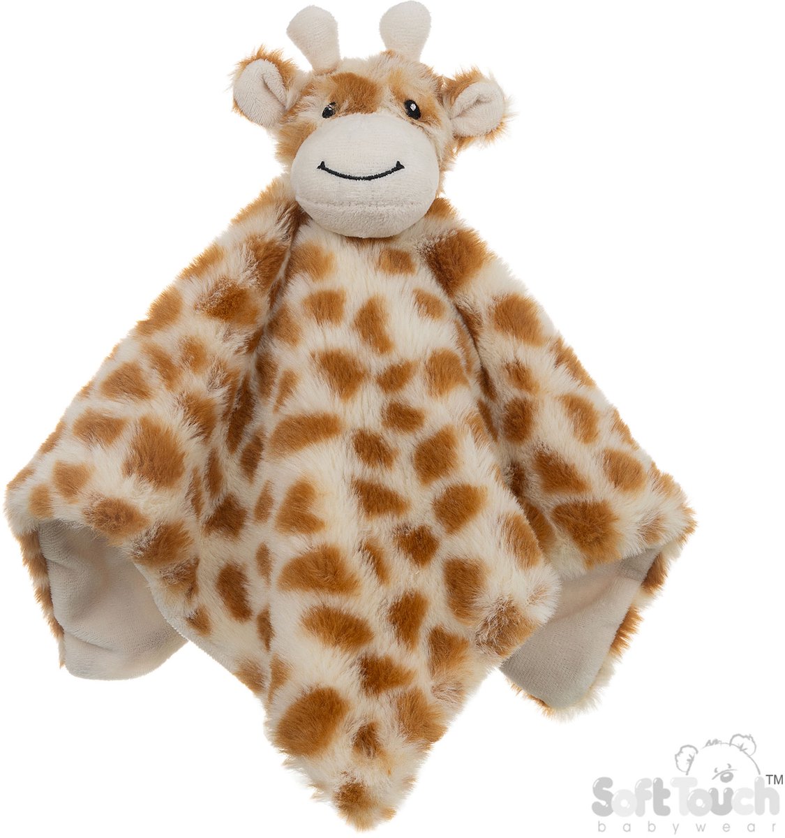 Soft Touch Knuffeldoekje Giraffe 36 x 36 Cm Off white gevlekt