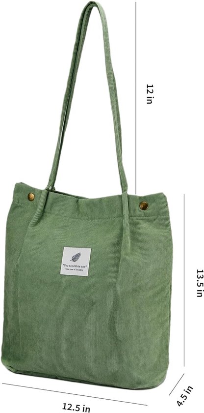 Sac fourre-tout en velours côtelé, joli sac à bandoulière pour femme avec poche intérieure, idéal pour le travail, la plage, les voyages et le shopping