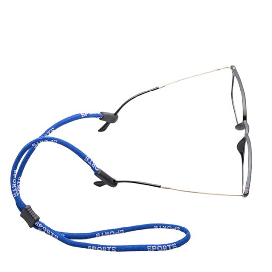 Verstelbare brillenkoorden - Zwart / Blauw, 2-pack van Merkloos — afbeelding 5