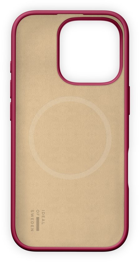 iDeal Of Sweden Silicone Case met magnetische ring geschik voor iPhone 16 Pro Max Cranberry